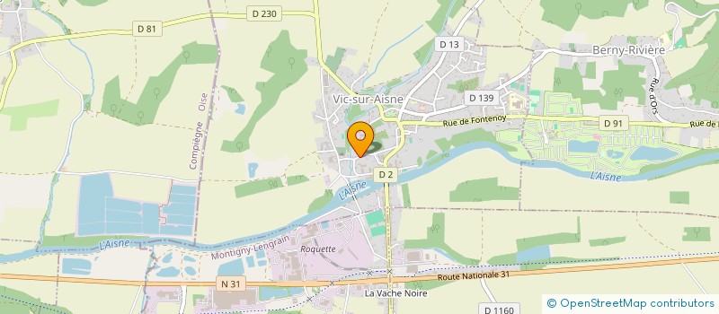 localisation de l'entreprise SI REGROUPEMENT SCOLAIRE BERNY RIVIERE..  SAINT-CHRISTOPHE-A-BERRY