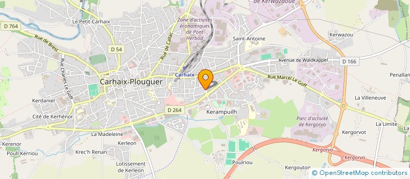 localisation de l'entreprise SI REPURGATION DU CENTRE OUEST BRETAGNE à CARHAIX PLOUGUER