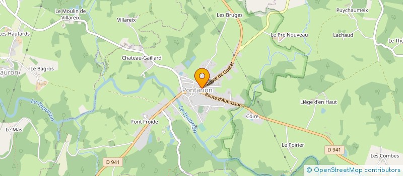 localisation de l'entreprise SI SCOLAIRE DE LA VALLEE DU THAURION à PONTARION