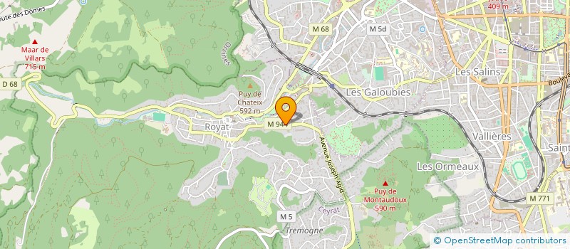 localisation de l'entreprise SI THERMAL (DU PUY-DE-DOME) à ROYAT
