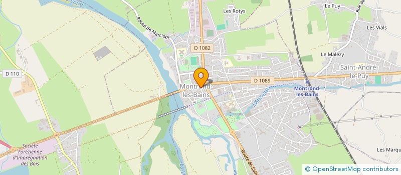 localisation de l'entreprise SI VAL D ANZIEUX ET DE PLANCIEUX EN EAU POTABLE ET ASSAINISSEMENT  MONTROND-LES-BAINS