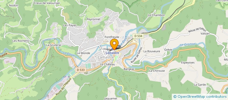 localisation de l'entreprise SI VOCATION UNIQUE TRANSIT EAU POTABLE à LAMASTRE