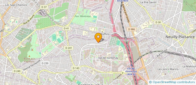 localisation de l'entreprise SI2A SERVICES à FONTENAY-SOUS-BOIS