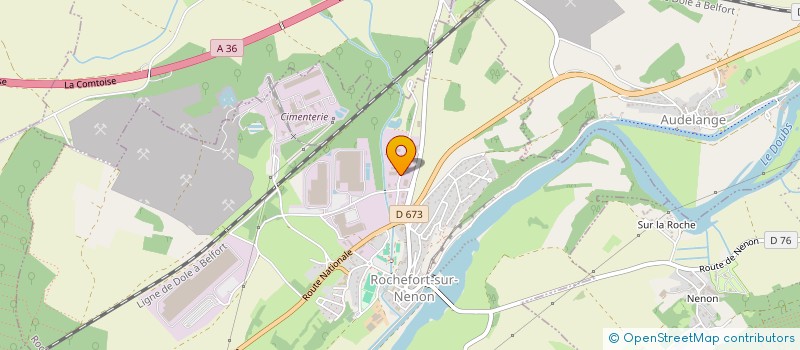 localisation de l'entreprise SIAEP DE LA REGION DE DOLE à ROCHEFORT-SUR-NENON