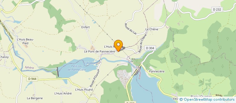 localisation de l'entreprise SIAEP DE PANNECIERE à MONTIGNY-EN-MORVAN