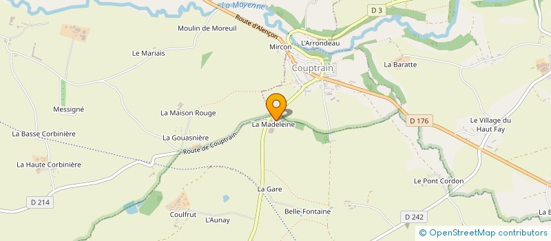 localisation de l'entreprise SIAEP DES AVALOIRS à SAINT-AIGNAN-DE-COUPTRAIN