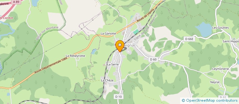 localisation de l'entreprise SIAEP DOUSTRE-LUZEGE-VENTADOUR à ROSIERS-D'EGLETONS