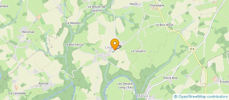 localisation de l'entreprise SIAEP NORD CREUSE à LINARD-MALVAL