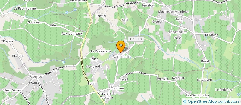 localisation de l'entreprise SIAEPA DES COTEAUX DE L'ESTUAIRE à SAMONAC