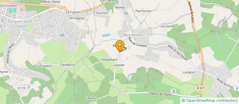 localisation de l'entreprise SIBALYS  BONNETAN