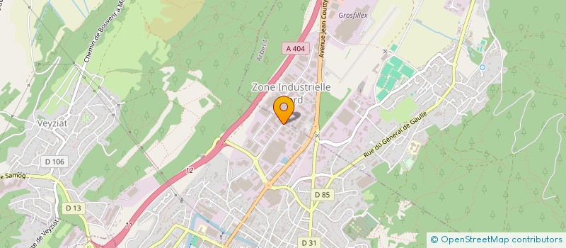 localisation de l'entreprise SIBAT à OYONNAX