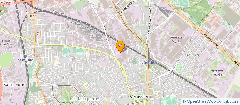 localisation de l'entreprise SIBECA à VENISSIEUX