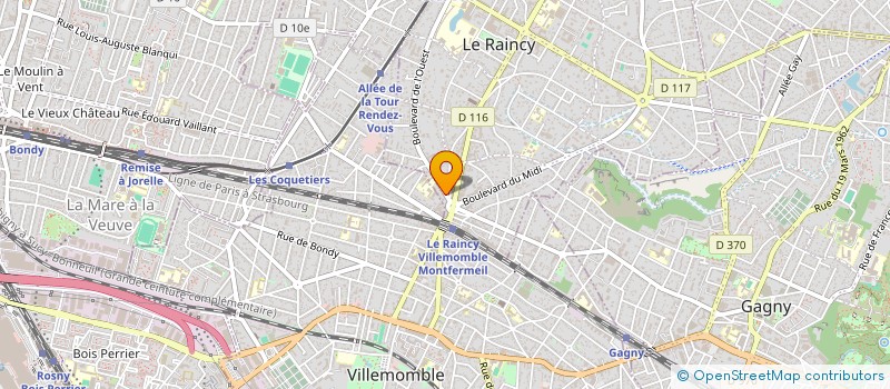 localisation de l'entreprise SIBELYS à LE RAINCY