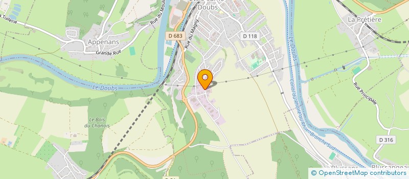 localisation de l'entreprise SIBERT  L'ISLE-SUR-LE-DOUBS