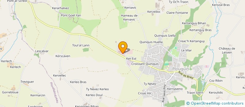 localisation de l'entreprise SIBIN à PLOUGUIN