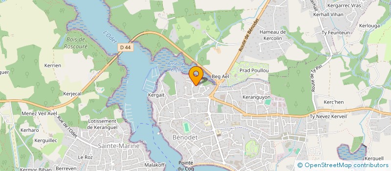 localisation de l'entreprise SIBLINGSRECORDS  BENODET