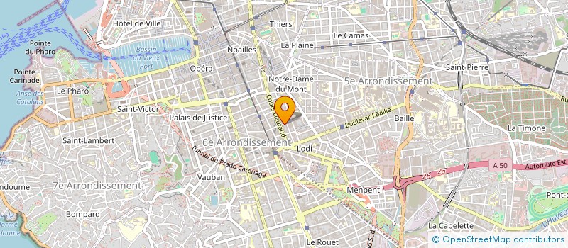 localisation de l'entreprise SIBONY VOYAGES à MARSEILLE