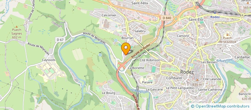 localisation de l'entreprise SICA BOVI PLATEAU CENTRAL  RODEZ