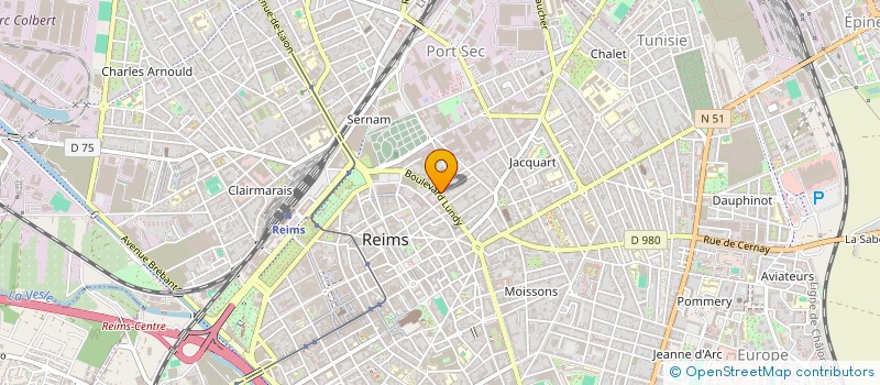 localisation de l'entreprise SICA CHAMPAGNE JACQUART à REIMS
