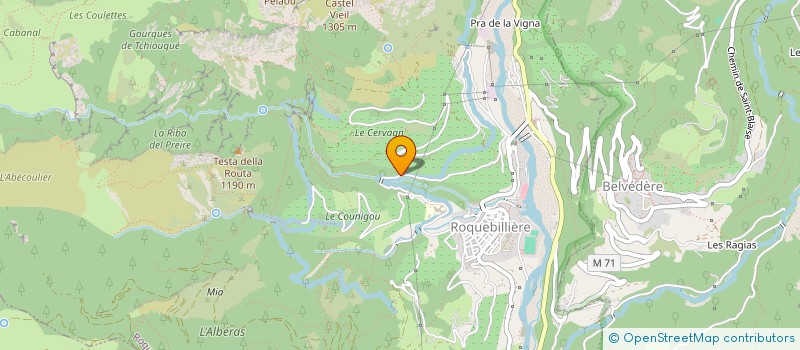 localisation de l'entreprise SICA DE LA VALLEE DE LA VESUBIE  ROQUEBILLIERE