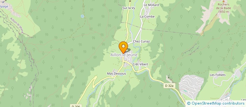 localisation de l'entreprise SICA FRUITIERE DU COEUR DES BAUGES à AILLON-LE-JEUNE
