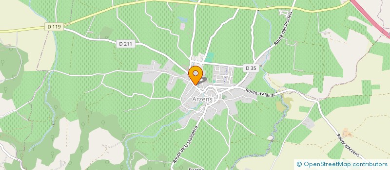 localisation de l'entreprise SICA LE MERIDIEN  ARZENS