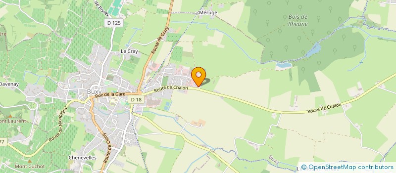localisation de l'entreprise SICA LES VIGNERONS REUNIS à BUXY