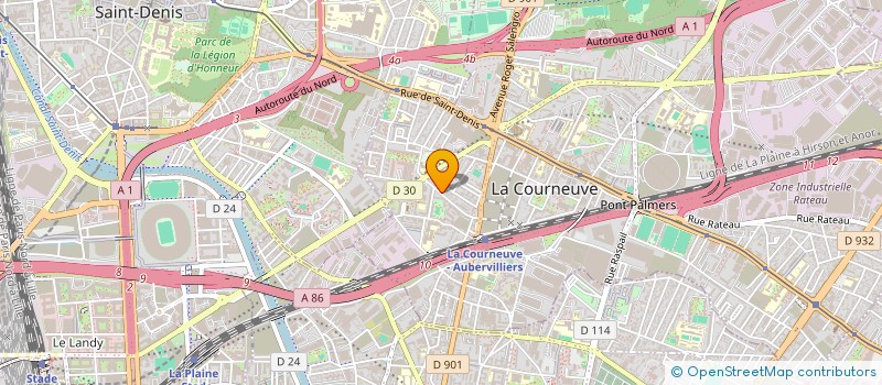 localisation de l'entreprise SICAFER à LA COURNEUVE