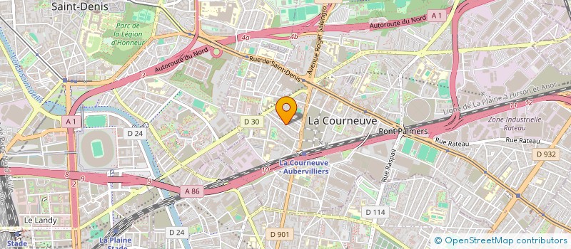 localisation de l'entreprise SICAFER à LA COURNEUVE