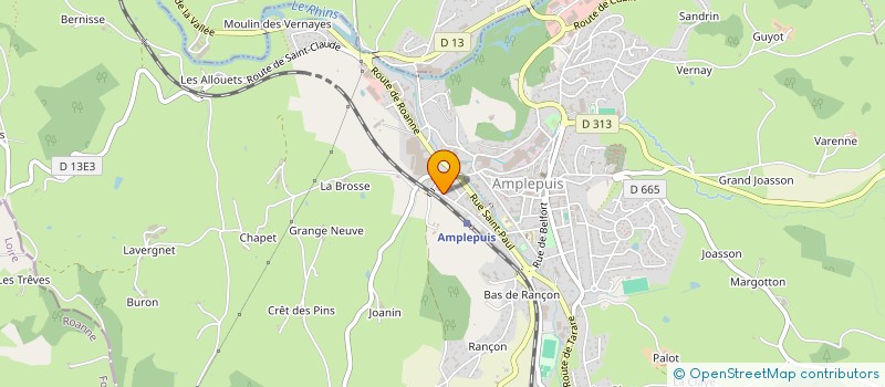 localisation de l'entreprise SICAM SA  AMPLEPUIS