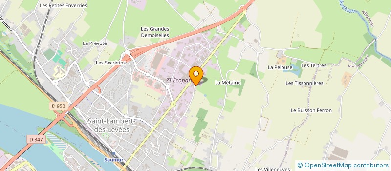 localisation de l'entreprise SICAPROD. à SAUMUR