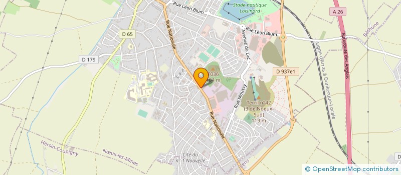 localisation de l'entreprise SICOE  NOEUX LES MINES