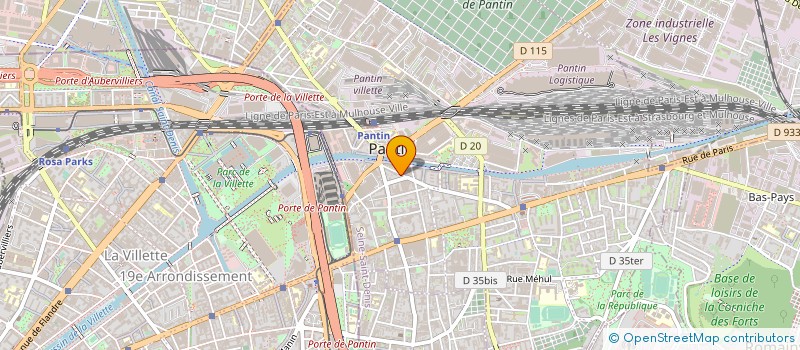 localisation de l'entreprise SICOGE 93 à PANTIN