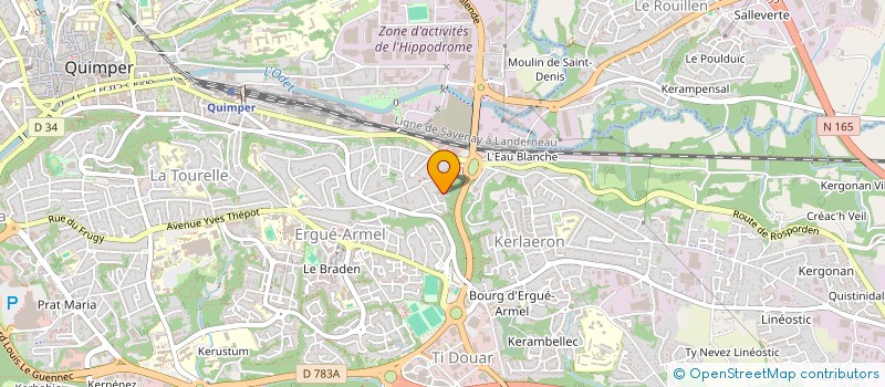 localisation de l'entreprise SICOP SARL à QUIMPER