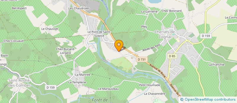 localisation de l'entreprise SICOT TP à VAL-DE-COGNAC