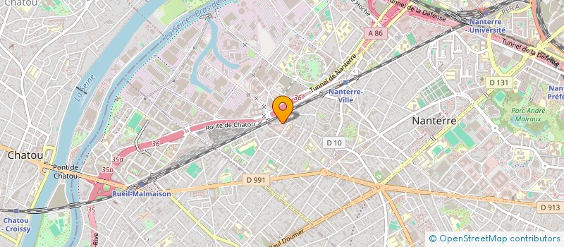 localisation de l'entreprise SICRA ILE DE FRANCE à NANTERRE