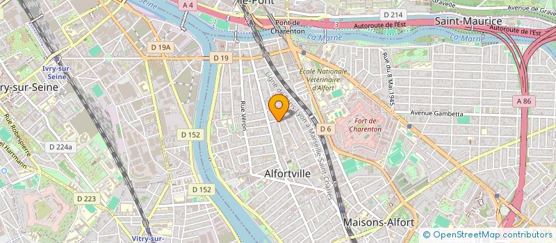 localisation de l'entreprise SICROM à ALFORTVILLE