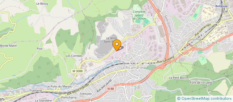 localisation de l'entreprise SIDCOM  LA RICAMARIE