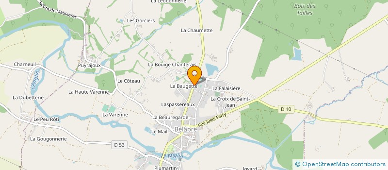 localisation de l'entreprise SIDEP SERVICES à BELABRE
