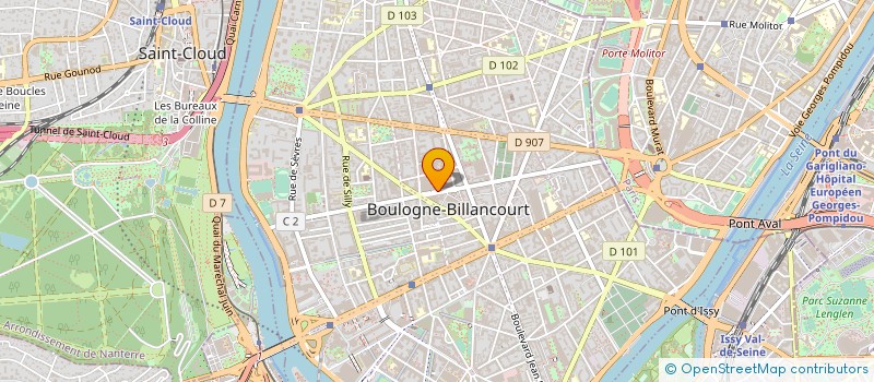 localisation de l'entreprise SIDETRADE  BOULOGNE-BILLANCOURT