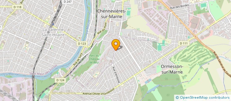 localisation de l'entreprise SIDNEY GYM à CHENNEVIERES-SUR-MARNE