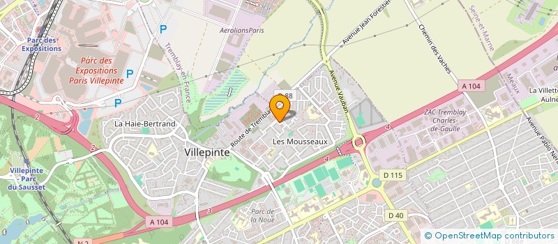 localisation de l'entreprise SIE à VILLEPINTE