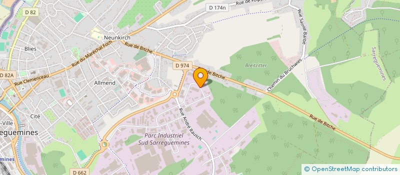 localisation de l'entreprise SIEBERT AUTOMOBILES SARL à SARREGUEMINES