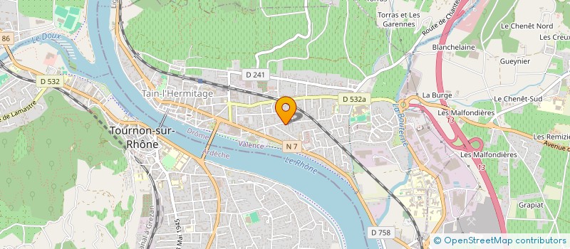 localisation de l'entreprise SIELT EXPL LOCATIVE DE TAIN  TAIN-L'HERMITAGE