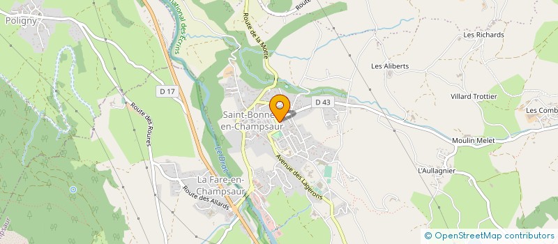 localisation de l'entreprise SIEP DU CHAMPSAUR ET DU VALGAUDEMAR (SIEPCV) à SAINT-BONNET-EN-CHAMPSAUR