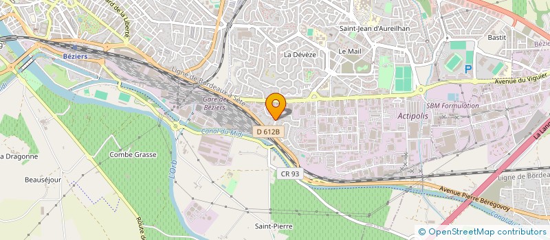 localisation de l'entreprise SIETELEC à BEZIERS