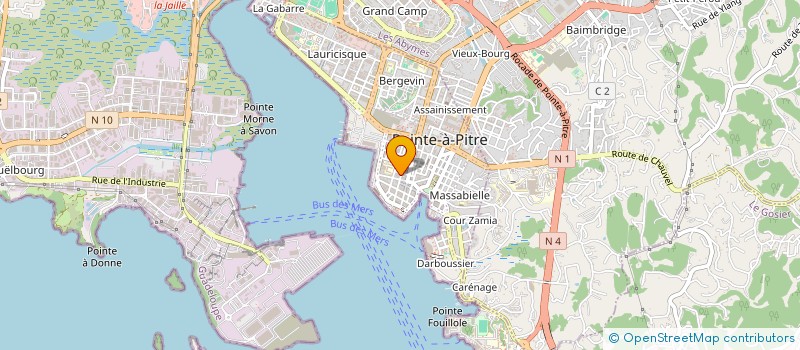 localisation de l'entreprise SIGA à POINTE A PITRE