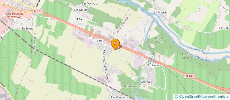 localisation de l'entreprise SIGNALETIQUE 16 à GENSAC-LA-PALLUE