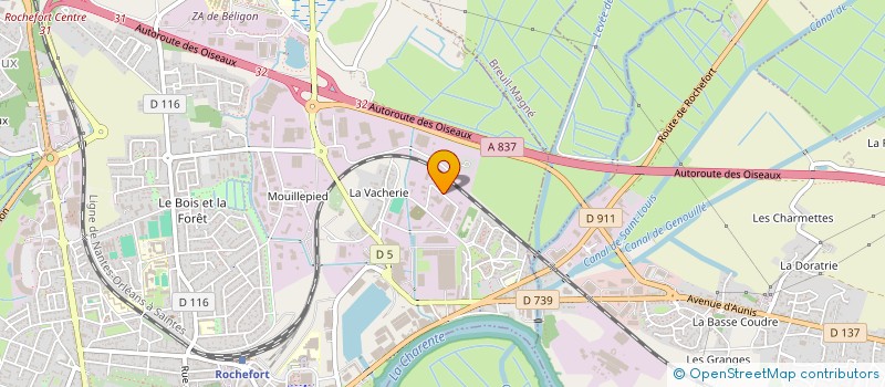 localisation de l'entreprise SIGNALISATION 17 à ROCHEFORT