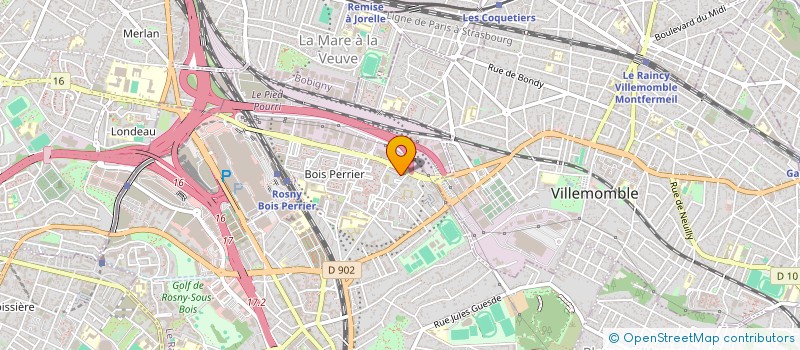 localisation de l'entreprise SIGNALPRO à ROSNY-SOUS-BOIS